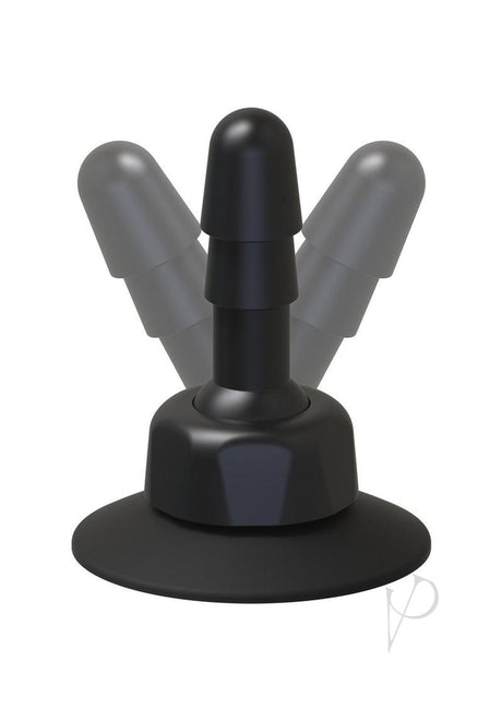 Vac U Lock Deluxe 360 Swivel Suction Cup Plug Black with rotating ball joint for hands-free experience.