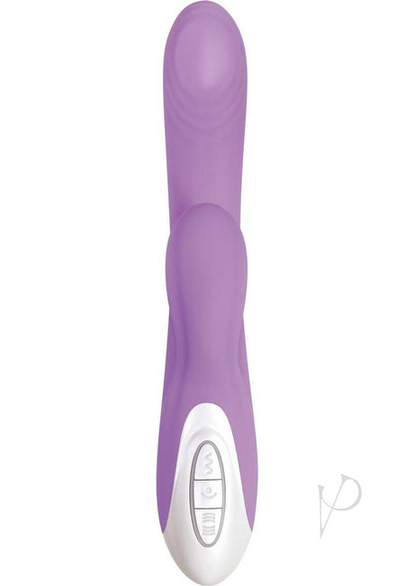 Super Sucker G-Spot Vibrator Clitoral Stimulator Purple with control buttons and sleek design.
