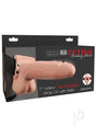 Fetish Fantasy Series Hollow Strap-On Dildo 7 Inch Vanilla packaging with illustration and features.