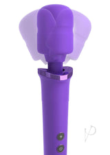 Fantasy For Her Power Wand Multispeed Silicone Purple with flexible neck and control buttons for pleasure.