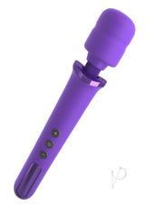 Fantasy For Her Power Wand Multispeed Silicone Purple massager with control buttons in vibrant purple color.