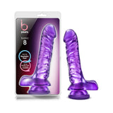 B Yours Basic 8 Realistic 9 inches Dildo with Balls Purple