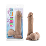 Au Naturel 8 inches Posable Dual Density Dildo with Balls Tan