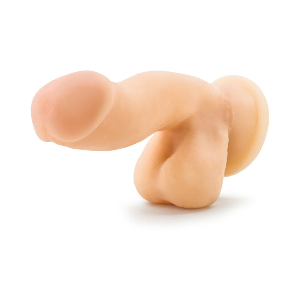 Au Naturel 6.5 inches Posable Dual Density Dildo with Balls Beige