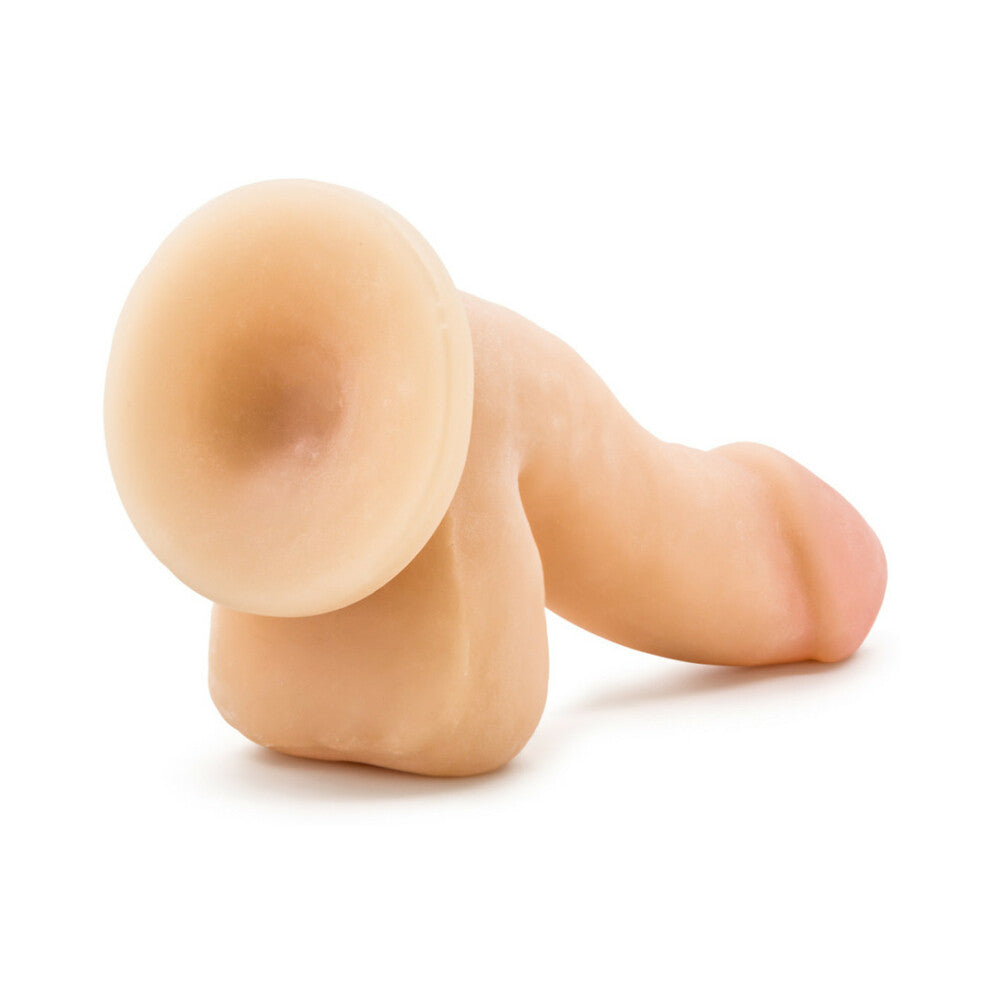 Au Naturel 6.5 inches Posable Dual Density Dildo with Balls Beige