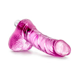 Naturally Yours Vibrating Ding Dong 6.5 inches Dildo with Balls & Vibrator Pink