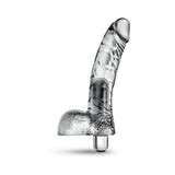 Naturally Yours Vibrating Ding Dong with Balls 6.5 inches Clear