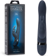 Fifty Shades Darker Oh My Silicone Rabbit Vibrator Slate Blue in packaging, showcasing its sleek design and dual-stimulation features.