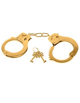 Fetish Fantasy Gold Metal Cuffs Gold with matching keys, stylish and luxurious restraints for adventurous couples.