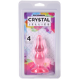 Crystal Jellies Novice Pop Plug 4 Inch Pink packaging displayed with colorful background.