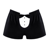 Male Power Tuxedo Boxer Black O/S