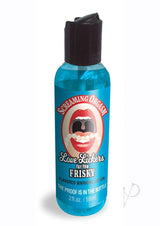 Love Lickers Screamin Orgasm Warming Massage Oil 2 oz bottle for playful, sensual massage and kissable foreplay.