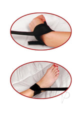 Fetish Fantasy Series Beginner's Bondage 4 Piece Set Black showing wrist and ankle cuffs for sensual restraint.