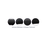 Fantasy C-ringz Magic Touch Couples Ring Black showing four unique textures for enhanced pleasure.