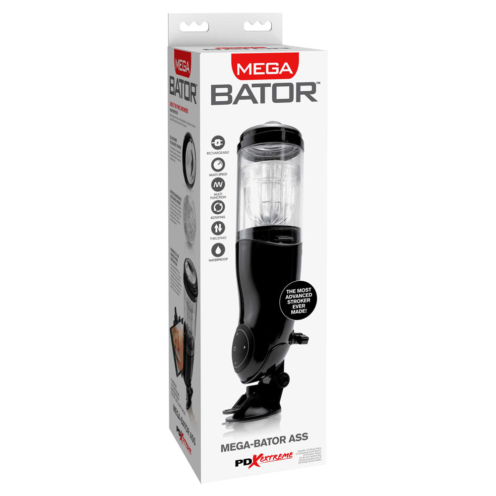 Pipedream Extreme Toyz Mega-Bator Ass Masturbator packaging showcasing the automatic stroker design.