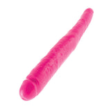 Dillio 16 inch Double Dillio Pink, a double-ended pleasure toy with two flexible ends for versatile use.