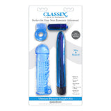 Classix Ultimate Pleasure Couples Kit Blue featuring multi-speed vibe and accessories for partner play.
