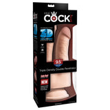 King Cock Plus 9.5 inch Triple Density Double Penetrator package showing lifelike design and dual shaft features.