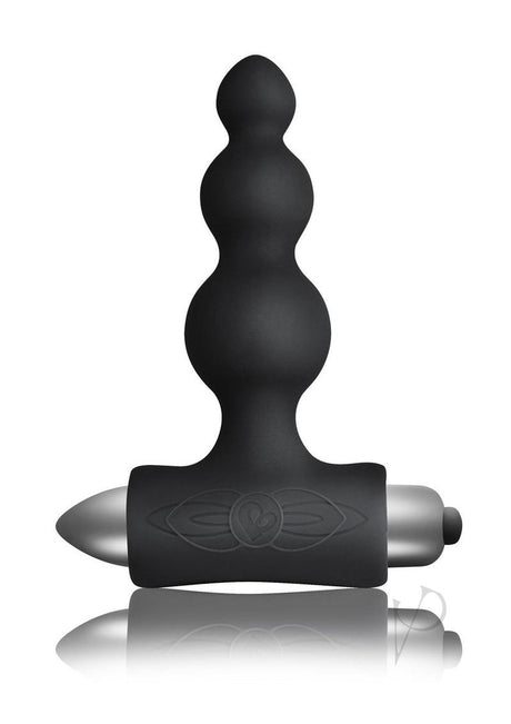 Rocks Off Silhouette Be Mine Bullet Vibrator Set Black with silicone attachments for versatile play.