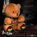 Master Series Pride Bear Plush Novelty Gift featuring rainbow details and a playful design.