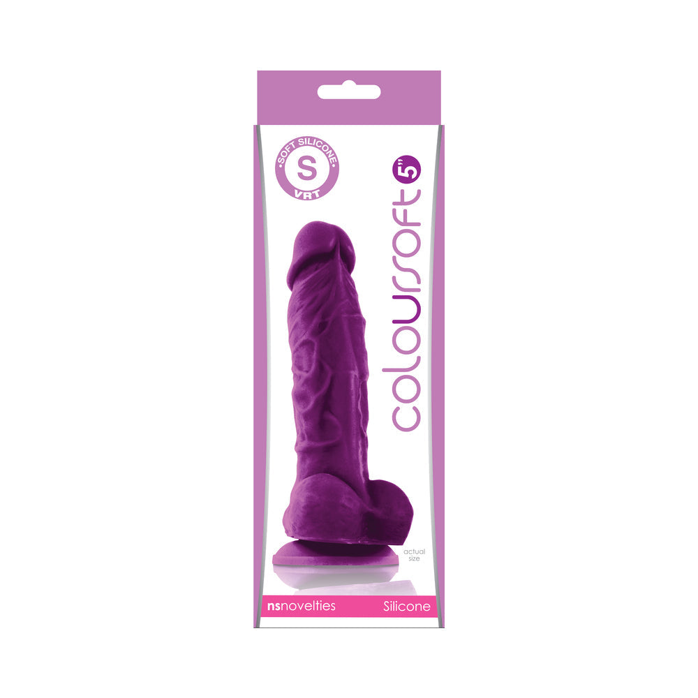 ColourSoft 5 inches Soft Dildo Purple