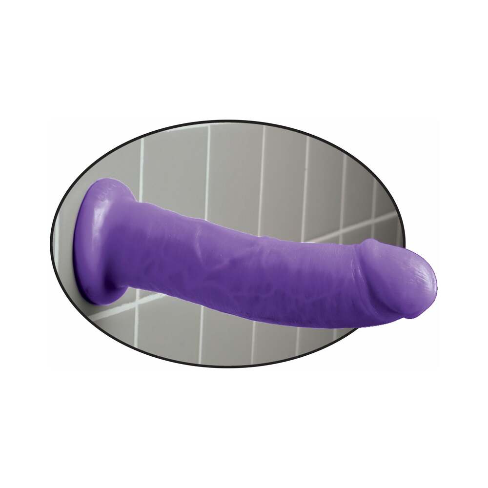 Dillio 8 inches Realistic Dildo With Suction Cup Purple