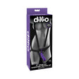 Dillio Adjustable 6 in. Strap-On Suspender Harness Set Purple/Black
