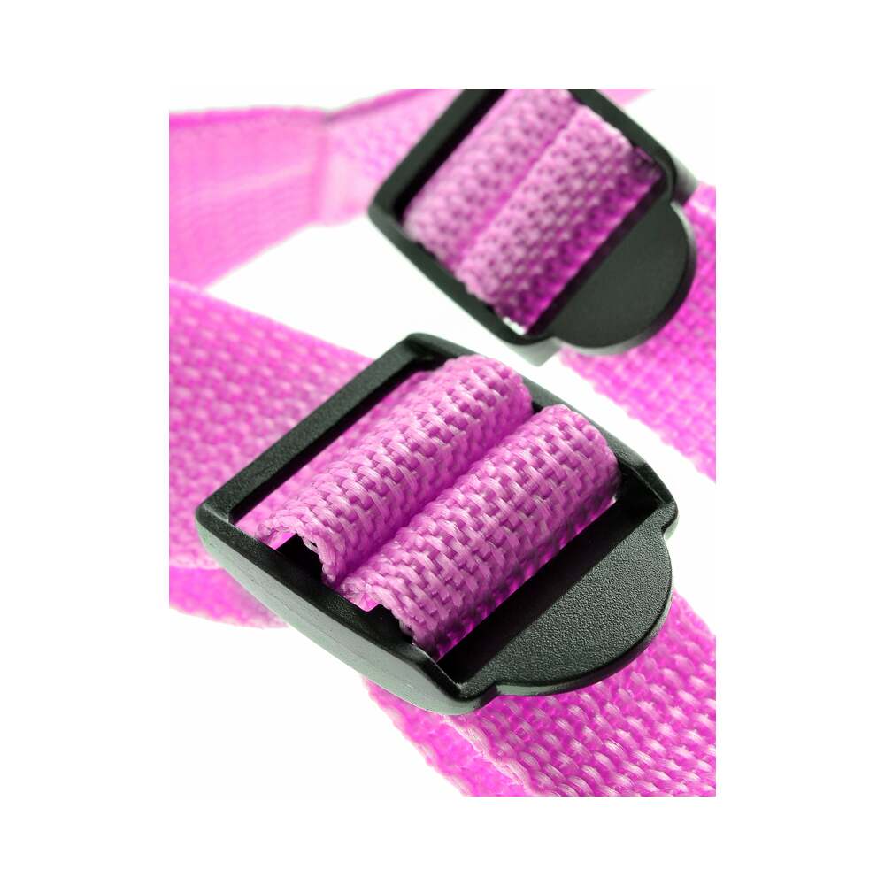 Dillio Adjustable 7 inches Strap-On Suspender Harness Set Pink