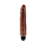 King Cock 10 inches Vibrating Stiffy Realistic Dildo Brown