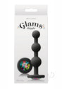 Glams Ripple Silicone Plug Rainbow Gem 4.49 Inch Black packaging showcasing its elegant design and colorful gem.