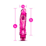 Blush Glow Dicks The Drop Realistic 8.5 inches Vibrating Dildo Pink