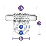 Stay Hard Vibrating Super Clitifier Cockring Clear