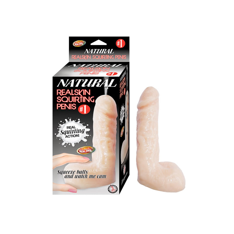 Natural Realskin Squirting Penis #1 Dildo 6 inches