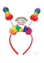 Rainbow Pecker Bopper Headband Multicolor featuring bouncing pecker toppers on a vibrant rainbow headband.