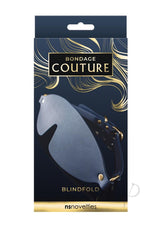 Bondage Couture Blindfold Blue packaging displaying exquisite design and bold color for sensory play.