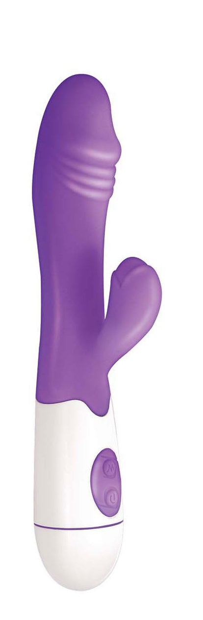Lotus Sensual Massagers Rabbit Vibrator Purple for dual stimulation and pleasure, ergonomically designed in elegant purple.