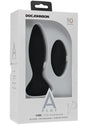 A-Play Vibe Experienced Anal Plug with Remote Control Black in its packaging, showcasing the powerful design and remote.