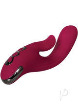 Red Dream Rechargeable Silicone Vibrator Burgundy with dual motors and flexible design for optimal pleasure.