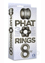 Phat Rings Smoke Chunky TPR Cock Rings packaging showcasing three soft, thick TPR rings for enhanced pleasure.