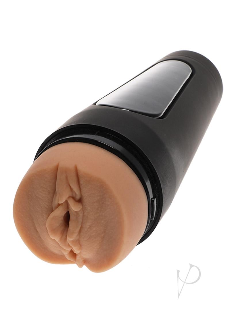Main Squeeze Leo Leolulu Ultraskyn Masturbator Pussy Vanilla close-up view of the lifelike stroker.