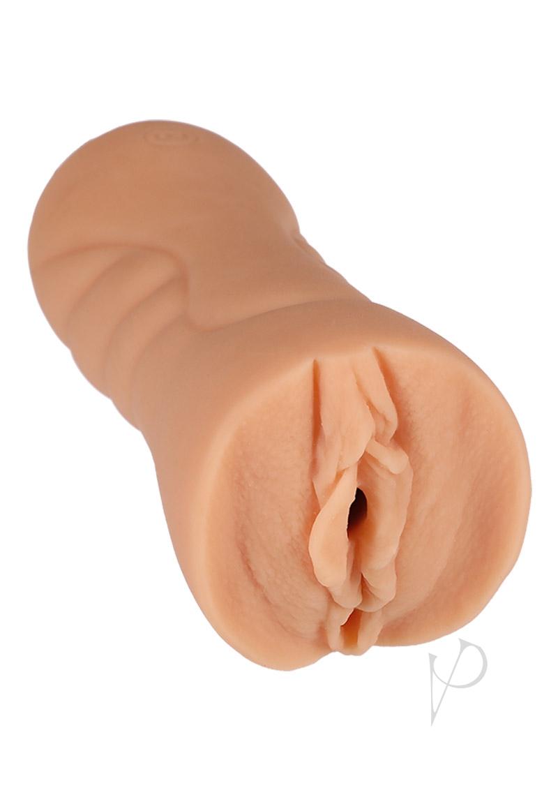 Signature Strokers Leo of Leolulu Pussy Masturbator Vanilla in realistic design, showcasing detailed texture and lifelike features.