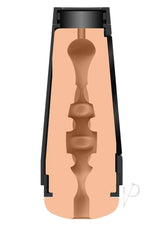 Cross-sectional view of Man Squeeze Chad White Ultraskyn Masturbator Butt Vanilla showcasing its detailed internal texture.