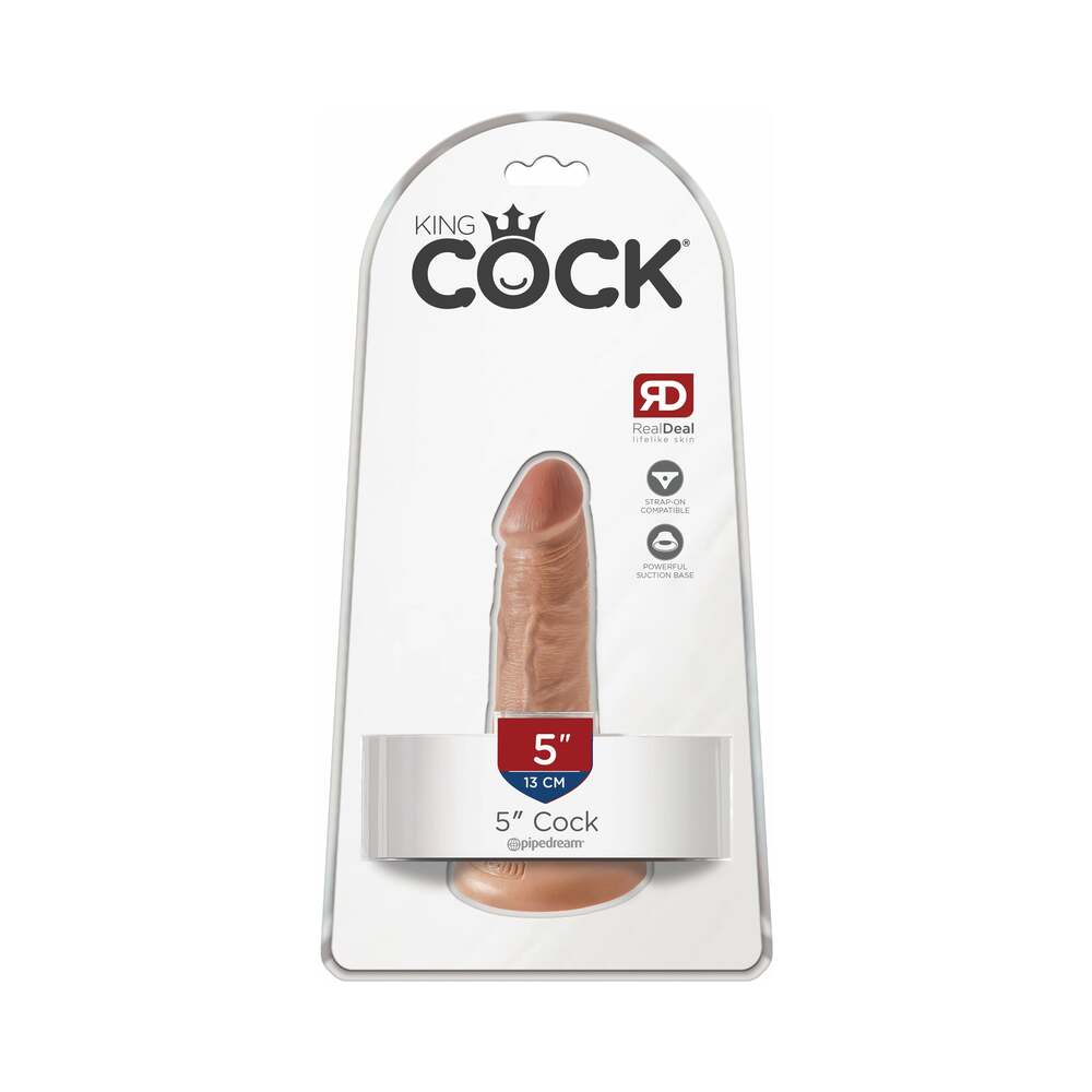 King Cock 5 inches Cock Realistic Dildo With Suction Cup Tan