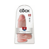 King Cock Chubby 9 inches Cock With Balls Realistic Suction Cup Dildo Beige
