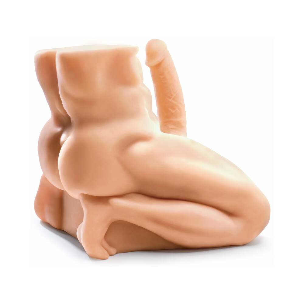 PDX Fuck Me Silly Man! Anal Masturbator With 8 inches Dildo Beige