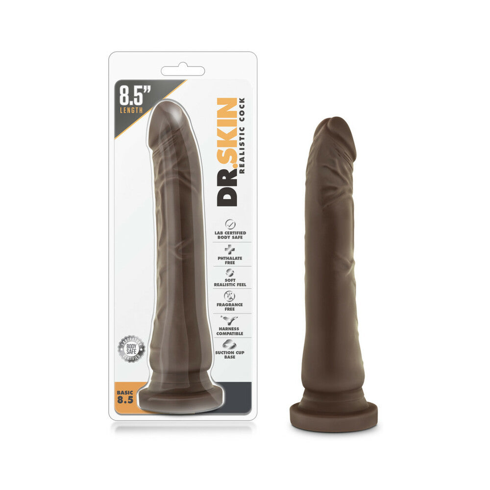 Dr. Skin Basic 8.5 inches Dildo Brown
