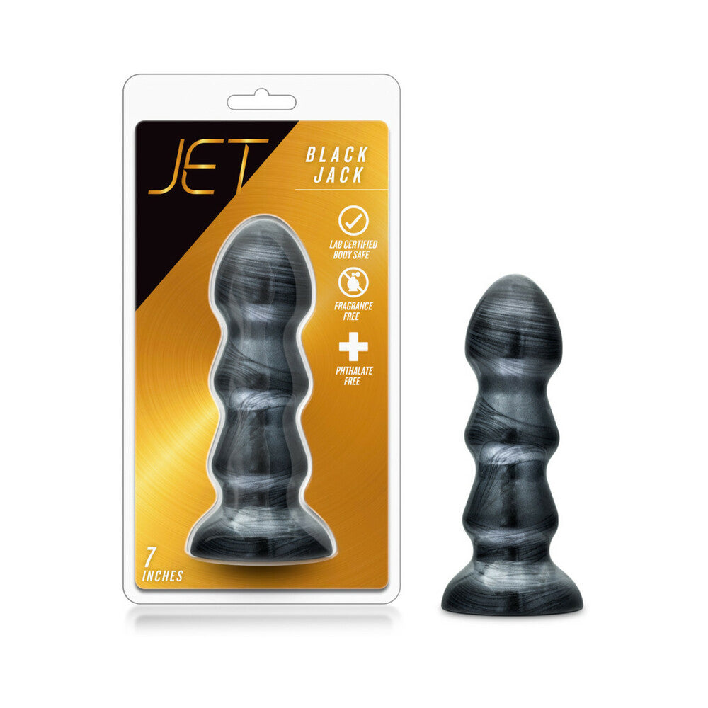 Blush Jet Black Jack 7 inches Anal Plug Carbon Metallic Black