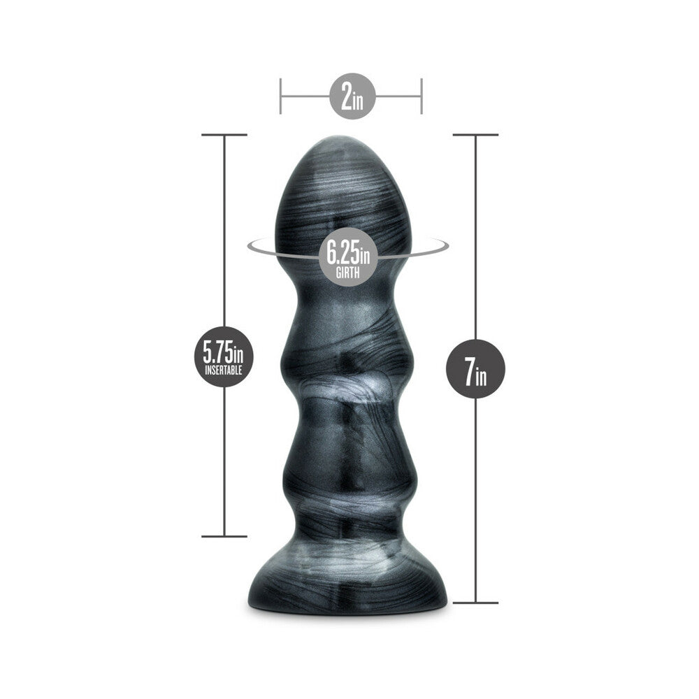 Blush Jet Black Jack 7 inches Anal Plug Carbon Metallic Black