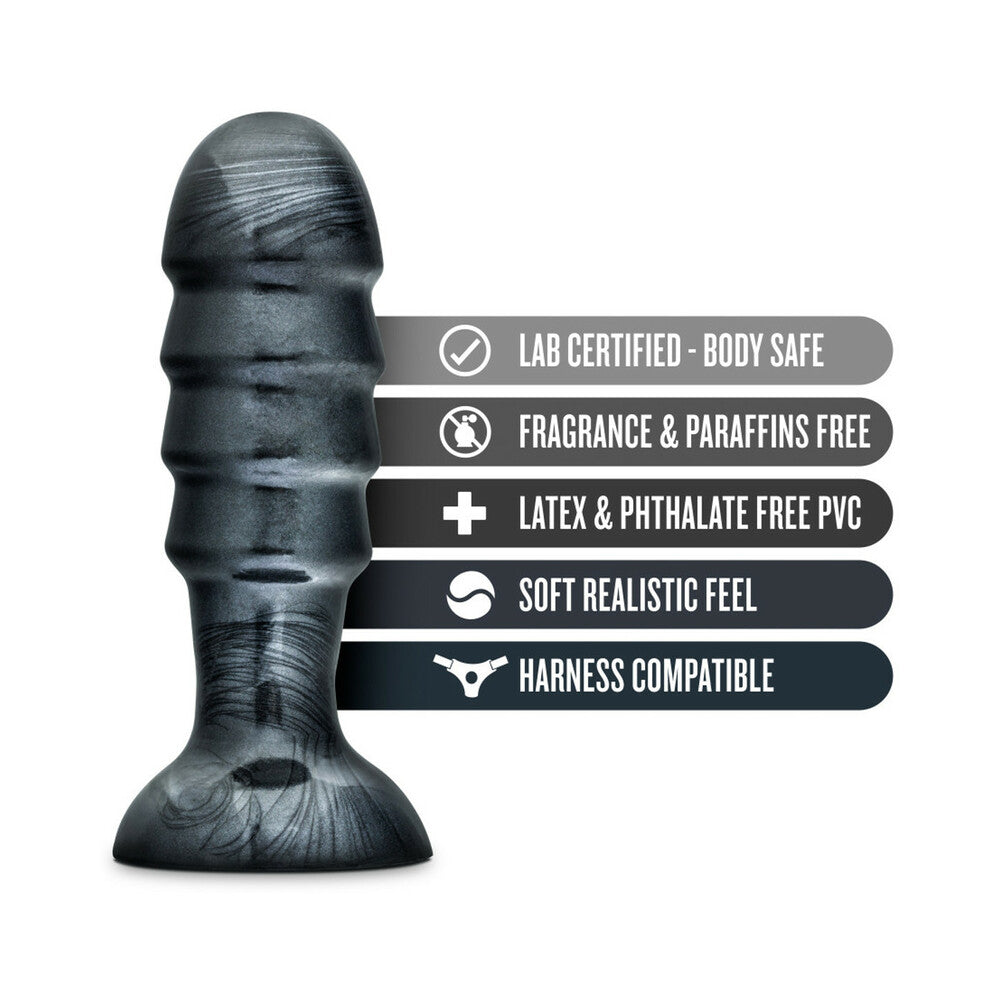 Blush Jet Bruiser 7.5 inches Anal Plug Carbon Metallic Black