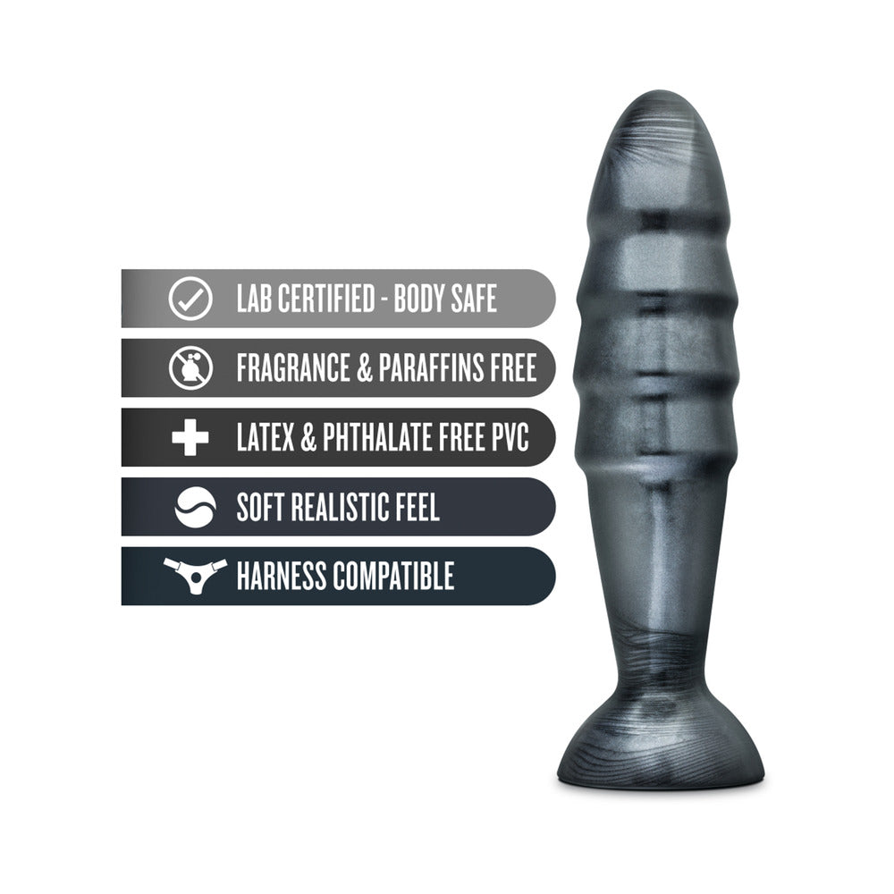 Blush Jet Destructor 10.75 inches Anal Plug Carbon Metallic Black